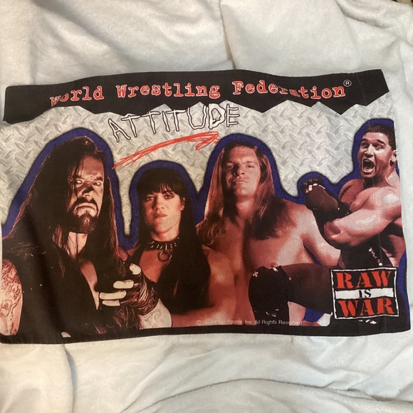 Vintage 1999 WWF Raw is War Attitude Pillow Case World Wrestling Federation - Picture 2 of 8